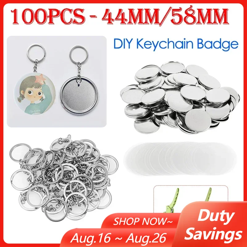 100 Uds. Llaveros de 44mm y 58 - Button Badge Blank reseña y precio