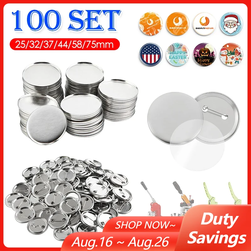 Juego de 100 insignias en blan - Button Badge Blank reseña y precio