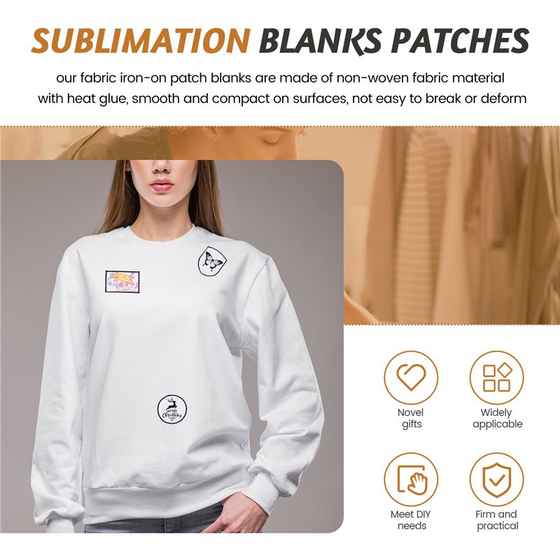 60 Parches de Tela para Sublim - Hat Sublimation Blank reseña y precio